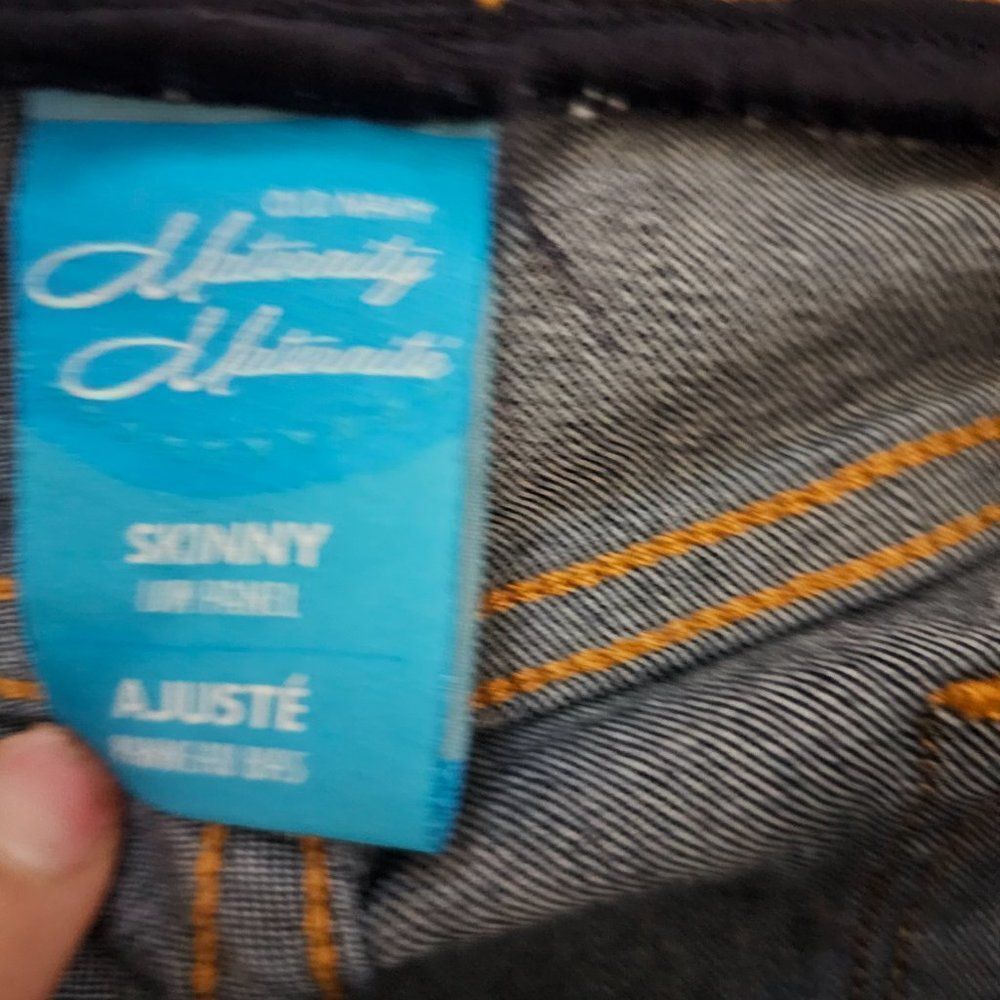 Old Navy Women Maternity Skinny Low Panels Pull On Denim Jeans Blue Size 8 - Picture 9 of 15